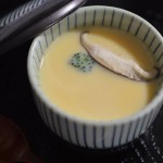 Ginkgo and maitake mushroom egg custard