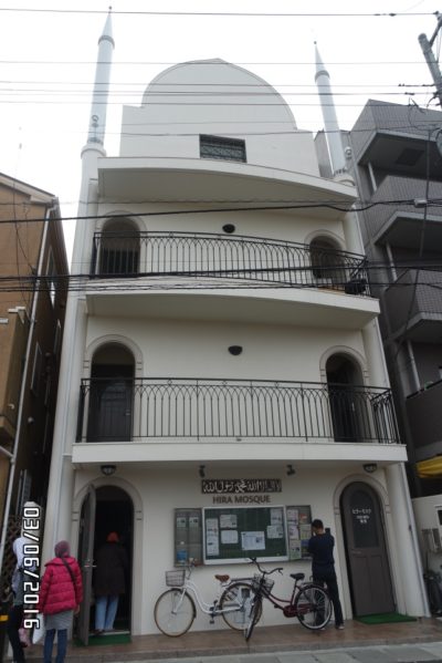 Front view of the mosque