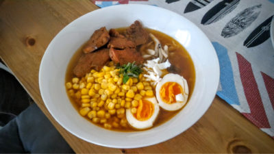 I cooked Ramen at home using halal ingredients
