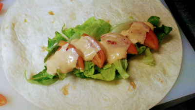 Easy Kebab-ish Halal Chicken Wrap