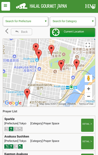 search in map list