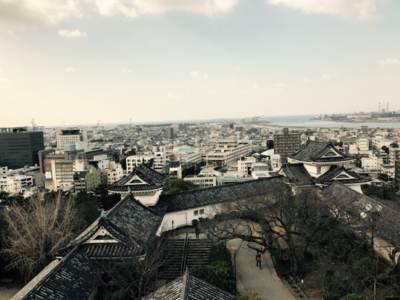 view from wakayama castle