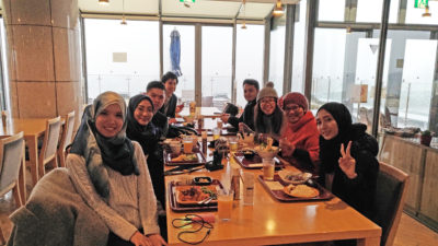 Fam trip group enjoy halal dishes