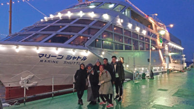 Fam trip members enjoy sea bass