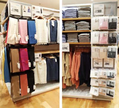 HANA TAJIMA FOR UNIQLO 2018 Spring Summer Collection Left : stall. Right (up to bottom) : high-neck inner, inner hijab