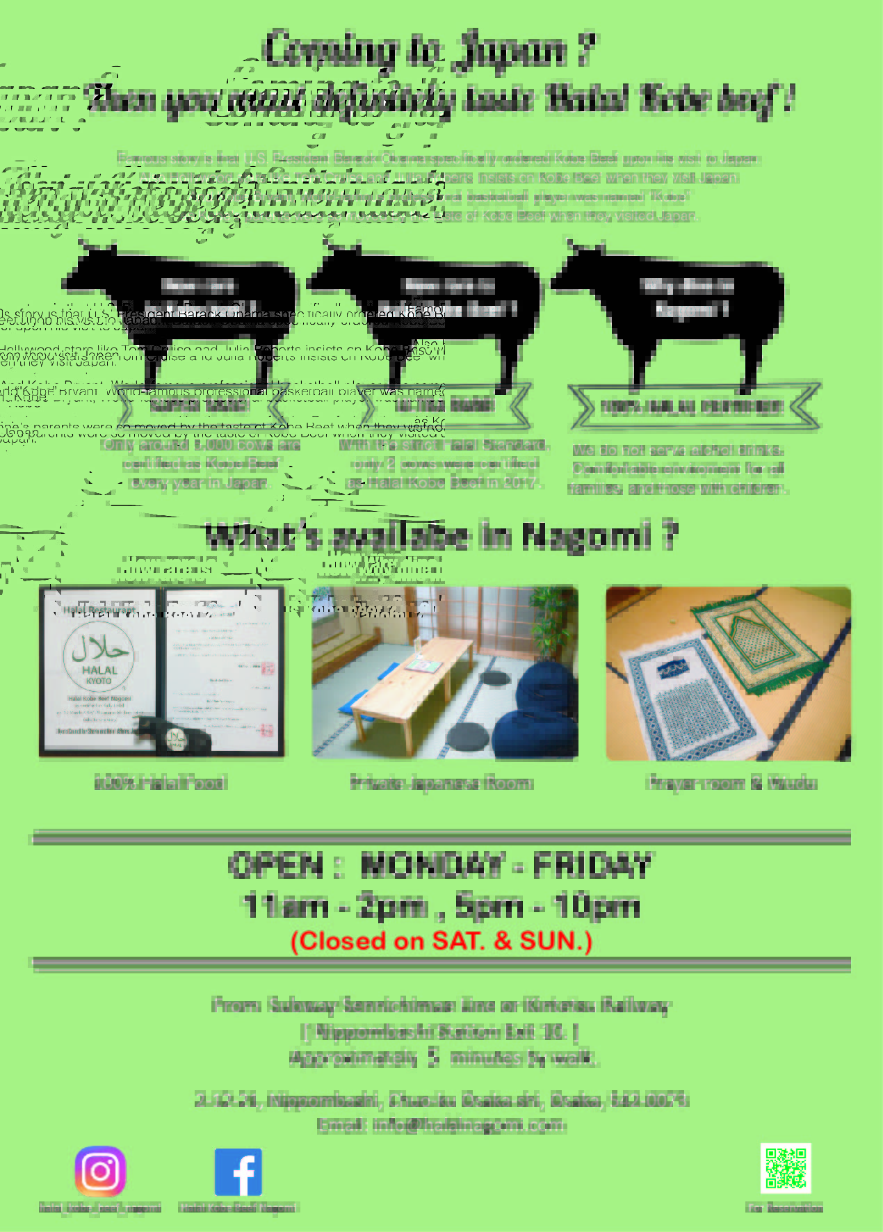 Halal Kobe Beef Nagomi Serves New Menus without Reservation! Halal Media Japan
